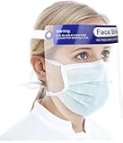 PET Polyethylene terephthalate transparent plastic film Reusable face shield (Pack of 5)