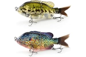 ‎ODS LURE ODS Lure Sinkender Blugill-Gleitköder mit Faserschwanz für Süßwasser, Salzwasser, Barsch, lebensechte Angelausrüstung