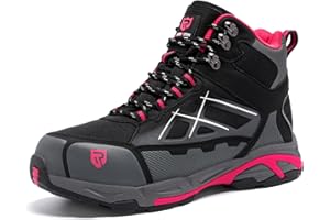 LARNMERN Buty robocze dla mężczyzn ze stalowymi noskami but, trener bezpieczeństwa, lekkie, wygodne, antypoślizgowe, antypoślizgowe, przemysłowe, outdoorowe trampki