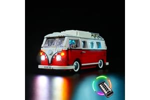 ‎ICUANUTY LED Beleuchtungsset für Lego Creator T1 Campingbus, Beleuchtung Licht Kompatibel mit Lego 10220 (Lego-Modell Nicht Enthalten) (Fernbedienung)
