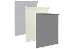 WOLTU Tenda avvolgibile verticale per esterni, tenda da Sole a Caduta, tenda a rullo per privacy e protezione dal sole, per balconi, terrazze, giardini e gazebo, 140x240 cm Grigio Scuro