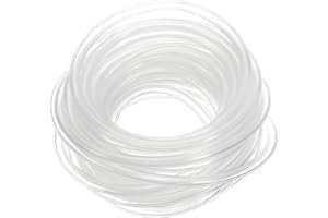 VQUNBG 4 mm (diámetro interior) x 6 mm (diámetro exterior) Tubo flexible de Silicona, Manguera Transparente de 10 Metros, Aire Tubo de silicona flexible para Tanque y Acuario