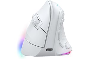 Mars Gaming MM-SK, Bezprzewodowa Pionowa Mysz Gamingowa, Ergonomiczny Design, RGB Chroma, Optyczny Sensor Pixart 8400DPI, Mechaniczne Przełączniki Huano, 9 Programowalnych Przycisków, Tri-Mode, Biała