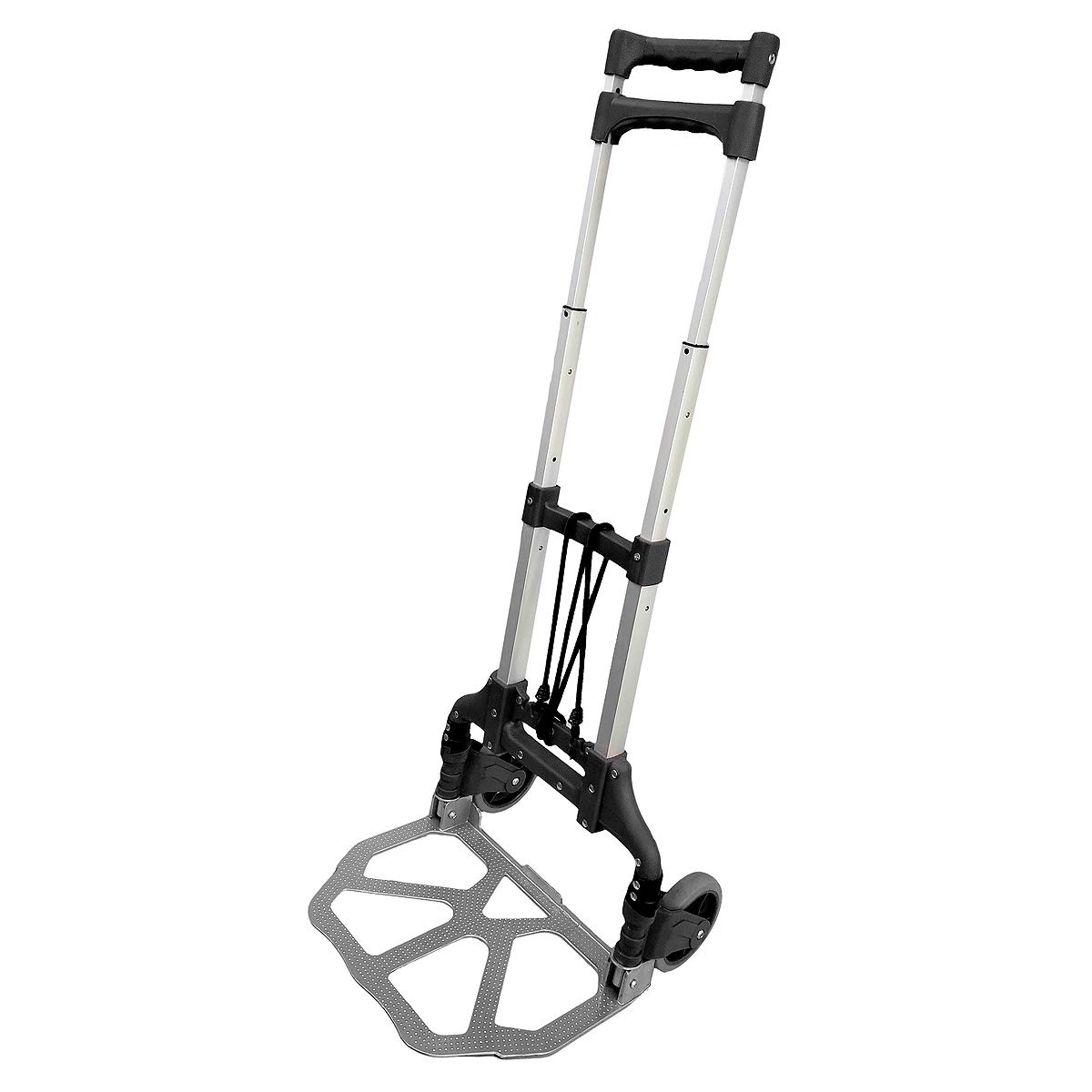 Amtech S5642 75kg Folding Sack Truck 64cm-100cm Adjustable Telescopic Handle Lifting Trolley with Aluminium Foot Plate