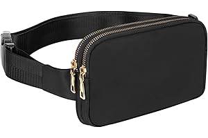 Geestock Bumbag for Ladies Belt Bags for Women, Bum Bag Fanny Pack for Women Black Fashion Waist Bag for Hiking Running Shopping Festivals Walking Travel Cycling