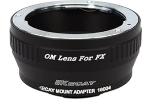 KECAY Bague Adaptation Objectif/Adaptateur Convertisseur Compatible avec Olympus Om Zuiko Monture Objectif vers FX Monture Caméra pour Fujifilm FX X-Pro1 X-E2 X-A1 X-M1 X-T1 X-T10 X-T20 X-H1 Om-FX