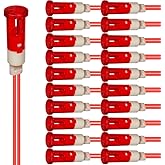 Gebildet 20 Piezas Luz Indicadora LED 10 mm Ahorro de Energ&iacute;a Luz Indicadora LED Voltaje Corriente AC/DC 12-24V Orificio de M