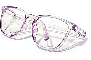 LeonDesigns Safety Glasses Anti-Fog Goggles Tactical Glasses with Side Shields Blue Light Blocking Anti-Dust UV Protection Glasses For Women Men