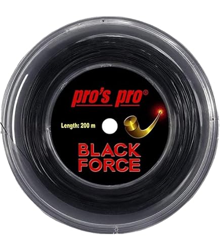 Corde De Tennis Pro's Pro Blackout 200m - 1,24mm, Section Pentagonale Pour Topspin - 4