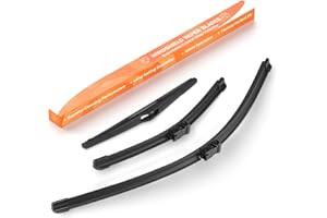 GEARCELL Front + Rear Wiper Blade Set Compatible With Ford Fiesta MK7 Hatch 2008-2016, Automotive Replacement Windscreen Wiper Blades OEM Quality Easy Install 26"+15"+12" (Set of 3)