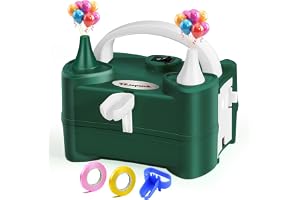 FLSEPAMB 600 W motor, ballongpump, elektrisk mini, ballongpump, liten med 2 munstycken, intelligent 2-lägen, pumpballong, elektrisk, bärbar luftballong, pump, elektrisk