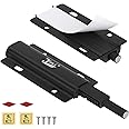Jiayi Magnetic Push Latches for Cabinet Door 2 Pack Push to Open Door Latch Magnetic Touch Latches Kitchen Door Push Release Latch for Cabinet Door Closure Push Catch Press Out Cabinet Hardware Black