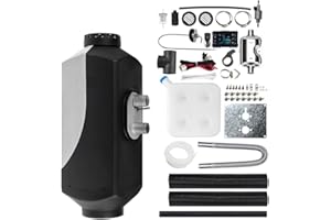 SPORTS FLYFREE 12V 5KW Diesel Air Heater, Diesel Night Heater with Remote Control And LCD Monitor for RV Truck, Bus, Boat, Touring Car, Caravans, Motorhomes 15L Tank