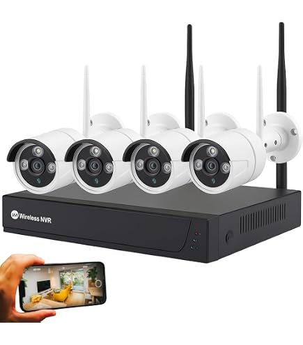 Telecamere Di Sicurezza Wi-Fi 2K Per Esterni | Confezione Da 4, Batteria Ricaricabile, Rilevamento AI, Visione Notturna A Colori, Impermeabile IP66