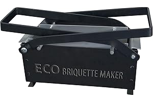 De Vielle Eco Briquette Maker For Fireplace Newspaper Fuel Heat Stove, Metal, Black