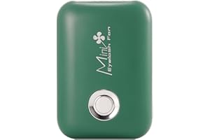 ThreeH Mini ventilateur USB à main pour l'extension des cils Ventilateur personnel de refroidissement rechargeable pour la maison, le bureau et le voyage, avec 3 vitesses,Vert