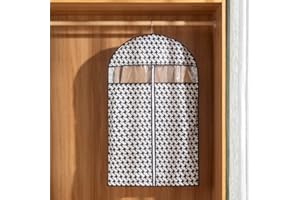 AIDBUCKS ABK Lot de 3 sacs à vêtements noirs (3 m 60 x 100 cm) - Rangement à long terme de veste, manteau, robe, costume - Protection contre la poussière et les mites.