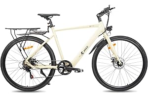 AKEZ 700C 27.5'' Electric Bikes for Adults Pedal Assist Ebike, 250W Electric Bicycle Mountain E Bikes for Men with 36V 10Ah 13Ah Battery, Shimano 7 Gears