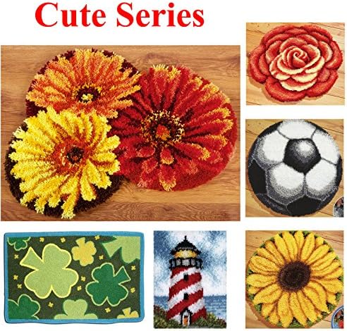 BYT collection 32 Models Latch Hook Kit Rug Making Crafts 21 inch X 20 inch Cute616