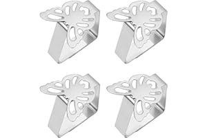 KYSUN Uchwyt na stół, ze stali nierdzewnej, 4 sztuki, pogrubiane klipsy do obrusów, antypoślizgowe klamry do grubych stołów, do użytku na zewnątrz, do ogrodu, restauracji, na imprezę