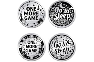 UNICRAFTALE 2 stycken 2 stilar rolig flip mynt för spelälskare One More Game Decision Maker mynt rostfritt stål dubbelsidig beslutsmynt för vuxna Home Party examenspresent