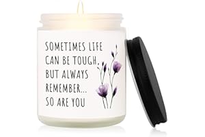 Leebbsin Get Well Soon Gifts for Women Men, Thinking of You Gifts, Inspirational Candle Gifts, Bereavement Gifts, Cancer/Chemotherapy/Surgery Recovery Gifts, Handmade Lavender Scented Candle, 7oz