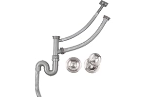 Garosa Tubo di Scarico Doppio Serbatoio raccordi per Tubi espandibile Flessibile lavello della Cucina Tubo di Scarico di Scarico Tubo Trappola Bagno Scarico Idraulico