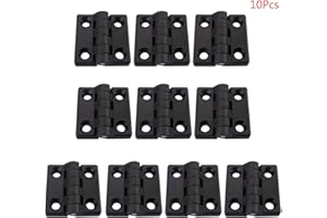 BYUTFA 10 Pezzi Nero Nylon Plastica Cerniera per Cassetto Gioielli per Cerniere per Case per Scatola di Legno Armadietto Ferramenta per Mobili