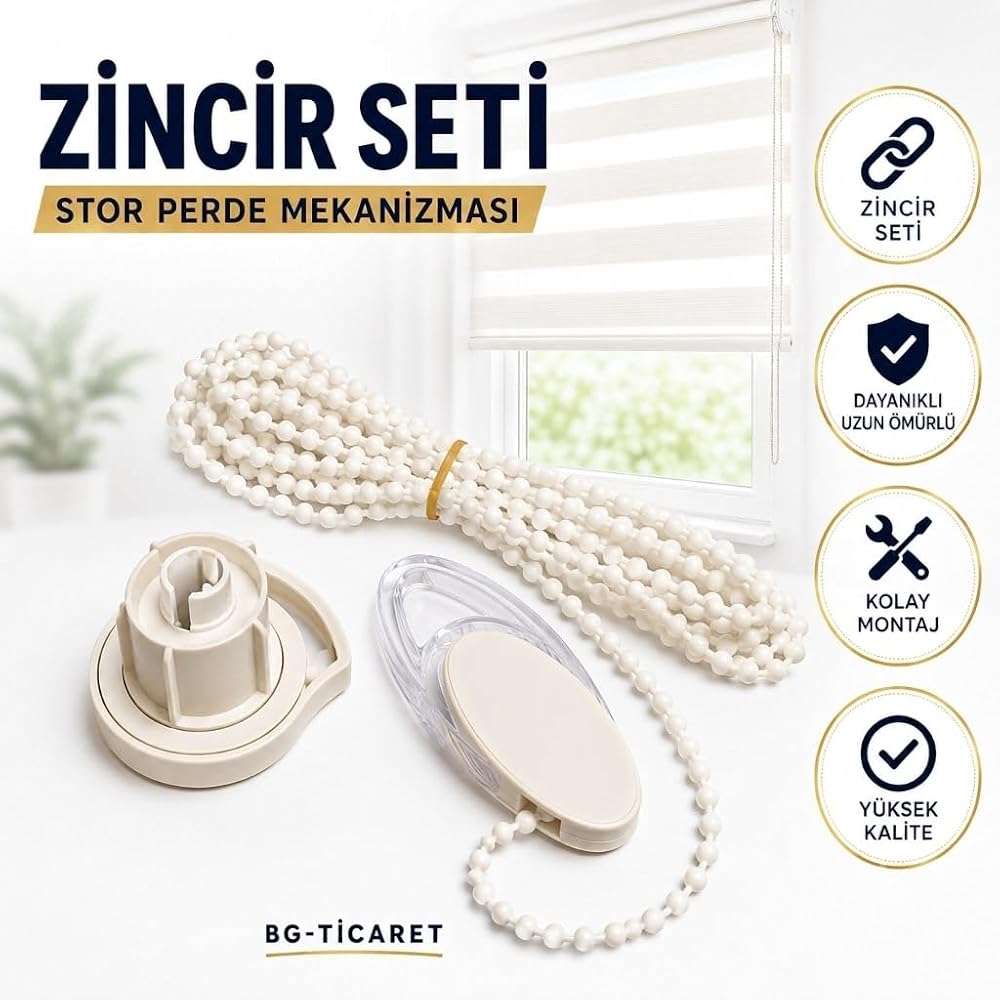 Takmatik Stor Perde Mekanizması Zincir Takımı Set Zebra Perde Mekanizması | Zincir