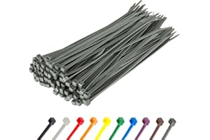 Gocableties Bridas de Plastico, Plata, 370 mm x 4,8 mm, Bridas Cables de Pimera Calidad, 100 Piezas