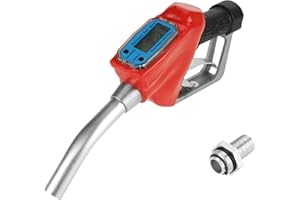 WAL FRONT Boquilla de gasolina digital, bomba de transferencia de aceite con medidor de flujo