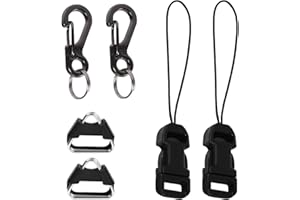 SAVITA 6pcs Camera Quick Release Strap, Adjustable Quick Release Buckle for Camera Strap Quick Release Clips Connector Buckles Connect Adapter to Camera Neck Strap (Black)