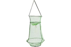 LIOOBO Fisch-Reuse Faltbare Köderfischreuse Gefaltet Fischernetz Fishing Köderfischreuse Reuse Fischernetz zum Fangen Aller Fischarten, Krebse, Flusskrebs (Grün)