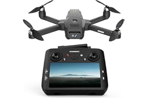 KARUISRC Drone GPS con EIS 4K Camara para Adultos y Principiantes,Pantalla HD de 4.5" Control Remoto,Al Track&Orbit Mode,Drone con Seguimiento Automatico,Control Gravedad por Gestos Retención,Modulare Batterie