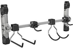 Keter Porte-Outils en métal, Compatible avec abris de Jardin, 4 Crochets avec capacité de Charge Totale jusqu'à 36 kg, 74 x 31 H cm