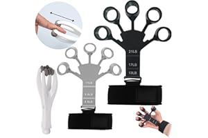 TOGETDREAM 2pcs Fingertrainer Handtrainer mit Massagegerät, Finger Extensor Exerciser, Hand Finger Trainingsgerät, Silikon Grip Master Handmuskeltrainer für Verbessert Die Funktion Und Bewegung Der Finger