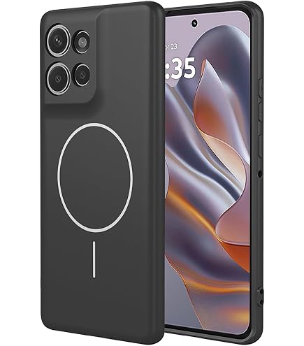 BAILI Étui Portefeuille Pour Motorola Edge 50 Neo - Similicuir Motif Vague - Rabat Magnétique