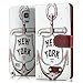 Produktbild Saxonia. Flip Tasche Samsung Galaxy Note 4 Schutzhülle Case mit Motiv New York Anker
