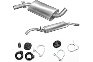 POLMOSTROW Golf 2 II KOMPLETTEANLAGE AUSPUFF MITTELTOPF ENDTOPF + MONTAGESATZ