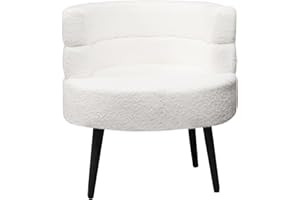 Alivio Sherpa Chair, Sherpa Sofa Chair for Living Room Bedroom Dining Room Makeup Office Reception Cafe Bar (White)