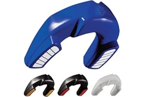 BY DR KNOX Dr Knox Protège-Dents Sportif Professionnel Double Épaisseur - Protecteur Dentaire de Qualité Supérieure, Thermoformable à Volonté pour Arts Martiaux, et Sports de Contact 12 ans + (Bleu/Blanc)