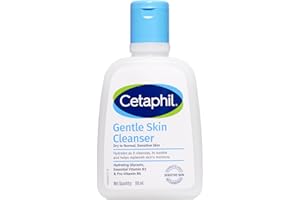 Cetaphil Gentle Skin Hydrating Face Wash 118ml, Paraben Free, Sulphate-Free Gentle Skin Hydrating Cleanser with Niacinamide, Vitamin B5 for Dry to Normal, Sensitive Skin
