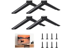 HOCUCHELAND 2 Set TV Stand Base Pedestal Feet, Non-Slip Universal TV Legs for TCL 32 40 49 50 55 Inch TVs, TV Feet Compatible with Samsung Hisense Sharp TVs, Replacement Stand with 8 Screws