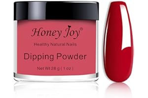 HONEY JOY 28g/Box Fine Diping Powder Elegant Red Dip Powder Nails No Need Lamp Cured Like Gel Polish Effect (no.53)