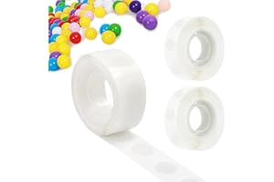 Gunwon 200pcs Balloon Glue Dots Double Sided Adhesive Dots Stickers Glue Points,Removable Balloon Sticky Dots Tape for Birthday Party Wedding Xmas Decor DIY Scrapbooking Arts & Crafts Glue(2 Rolls)