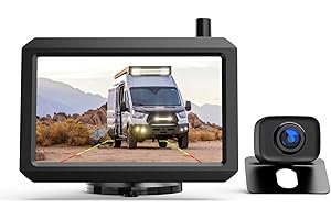 AUTO-VOX W7PRO Digital Wireless Reversing Camera Support 2 Cameras Front and Rear or Side Reverse Camera HD Image with Night Vision Stable Signal Rear View Camera IP68 Waterproof Backup Camera