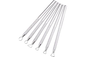 DAQIEPIN 6 Unids/Set Tallado Arcilla Raspador Grabado Esculpir Cerámica Herramientas Aleación de Aluminio Para Lodos Relieve Modelado Alisado
