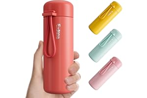 Exllena Botella Térmica Pequeña 200ml – Mini Botella de Acero Inoxidable sin BPA, Aislamiento Térmico 4-6 Horas con Diseño Portátil y Hermético(Rojo)