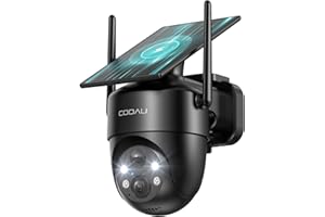 COOAU 2K Camera Surveillance WiFi Exterieure sans Fil | Caméra Solaire 3MP 360° PTZ, Wi-FI 6, Détection PIR Intelligente, Alarme Anti-Intrusion, Installation Facile, Recharge Basse Luminosité, IP66