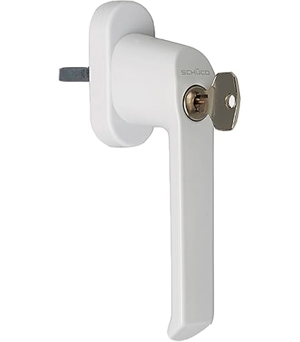 Schüco Venstergreep zilver, roestvrij staal - look, F 9 voor profiel Corona CT 70 / SI 82/ Living MD
